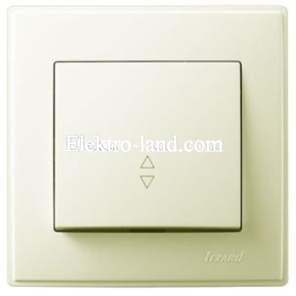 Выключатель одноклавишный проходной Lezard Lesya, крем (705-0303-105)
